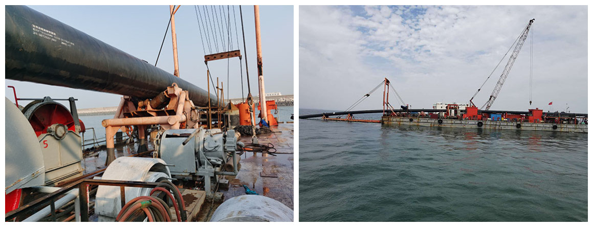 曹妃甸工业区入海排污口工程项目正在进行中