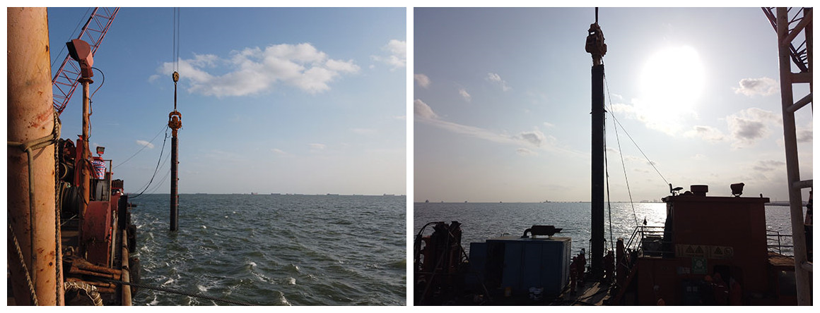 曹妃甸工业区入海排污口工程项目正在进行中