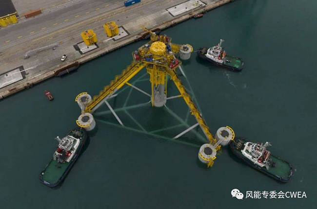 图说丨全球首个张力腿漂浮式海上风电基础下水 图说丨全球首个张力腿漂浮式海上风电基础下水