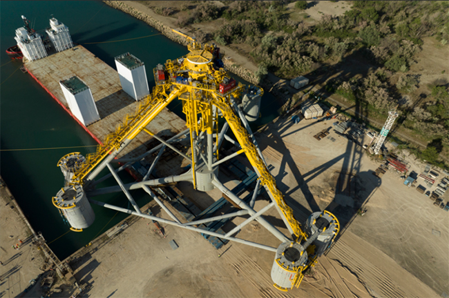 图说丨全球首个张力腿漂浮式海上风电基础下水 图说丨全球首个张力腿漂浮式海上风电基础下水