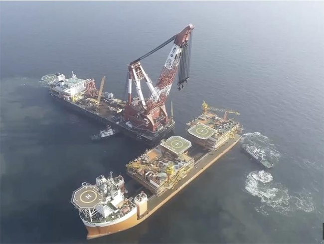 我国最大规模海上油田群岸电工程项目全面竣工