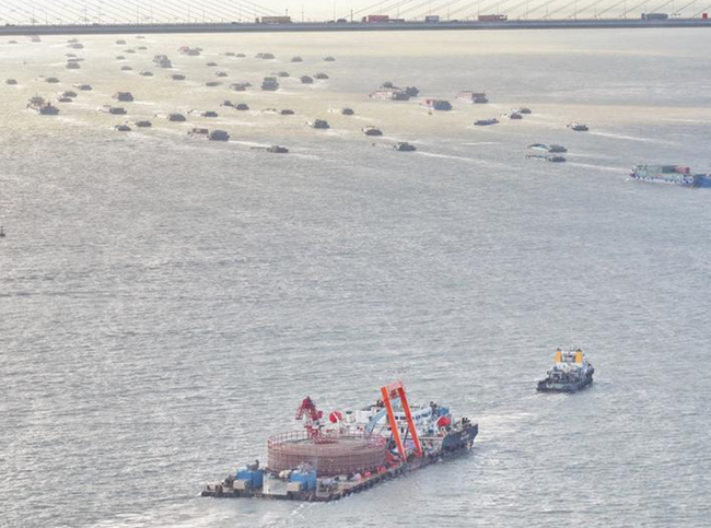 这艘铺缆船启航，助力中国离岸最远海上风电项目！