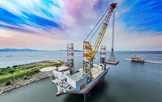 全球首艘起重能力最大第四代自升式风电安装船完成插桩、全行程登顶和吊重试验