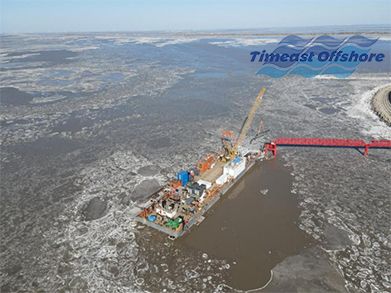 冀东南堡1-29储气库先导试验地面工程注采集输管道项目铺管船施工项目（2022年--中石油）