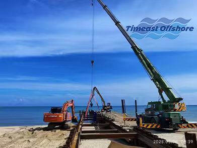 马来西亚 SPL管线工程近岸段施工（2025年--华西海工）